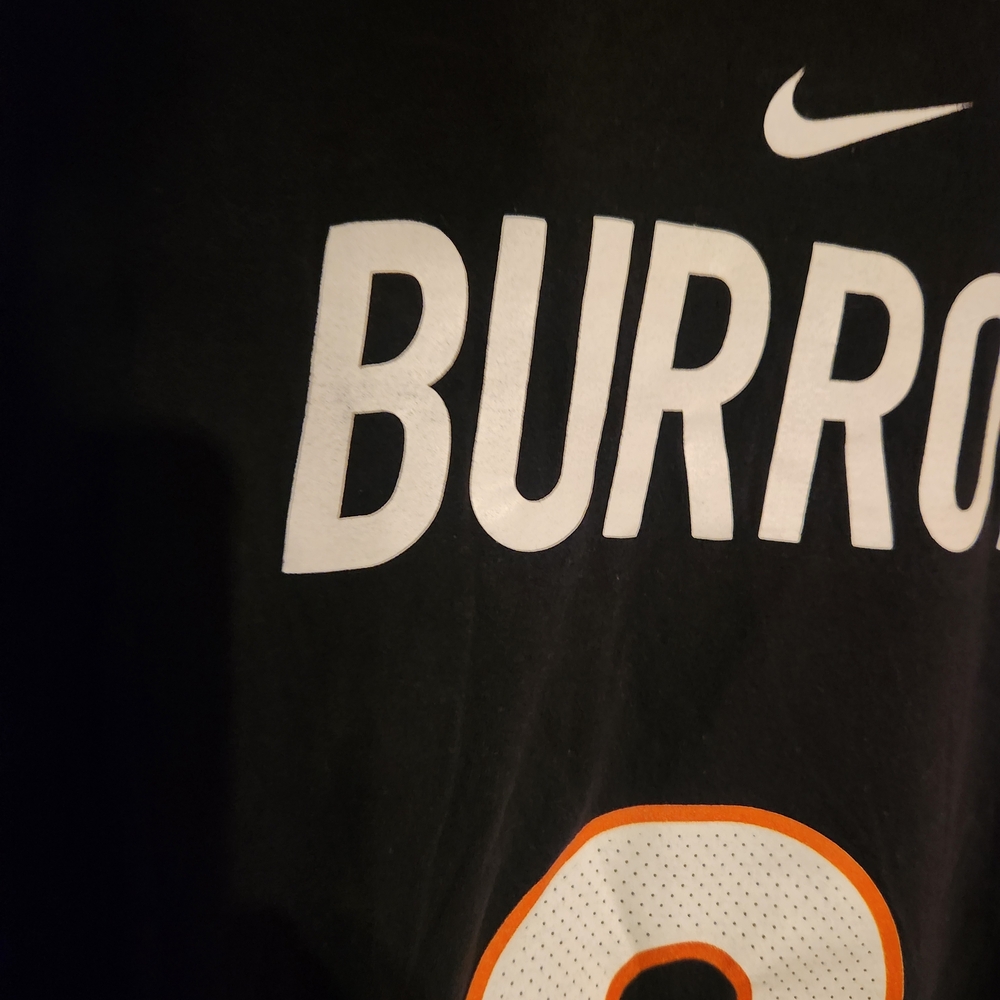 Joe Burrow Nike Brand Black and Orange Sports T-shirt Mens Size Large - Picture 6 of 11